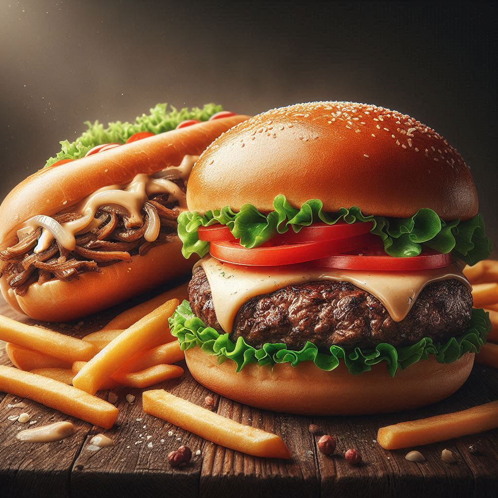 A Classic Burger and a Classic Cheesesteak