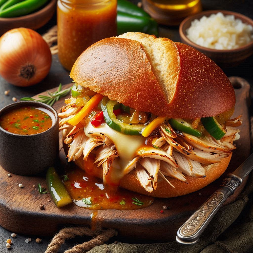 Cornish Hen French Dip Sandwich