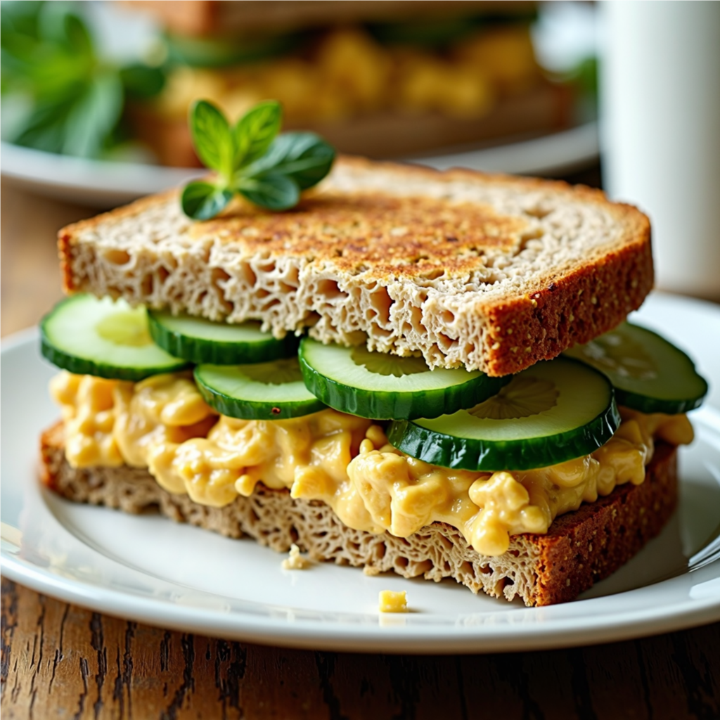 Cucumber Hummus Sandwich
