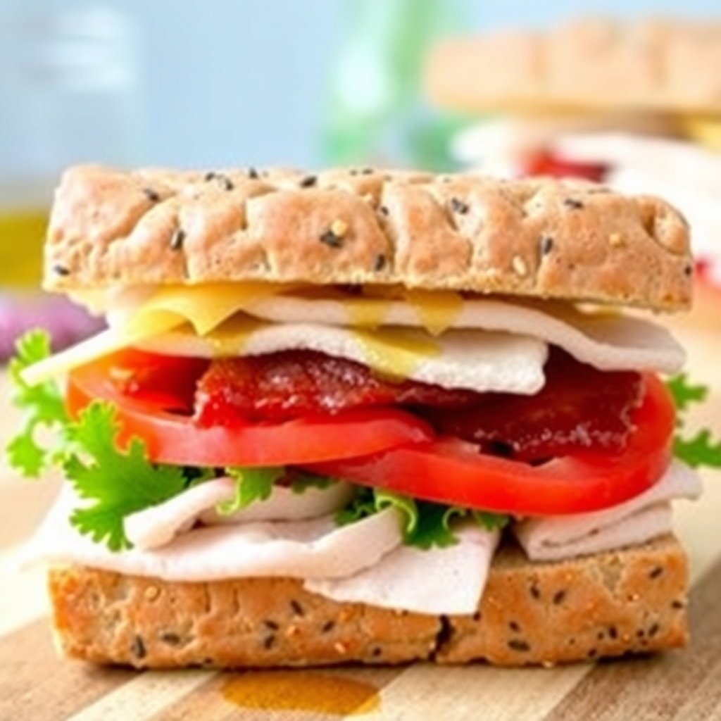 Focaccia Turkey Club Focaccia Turkey Club