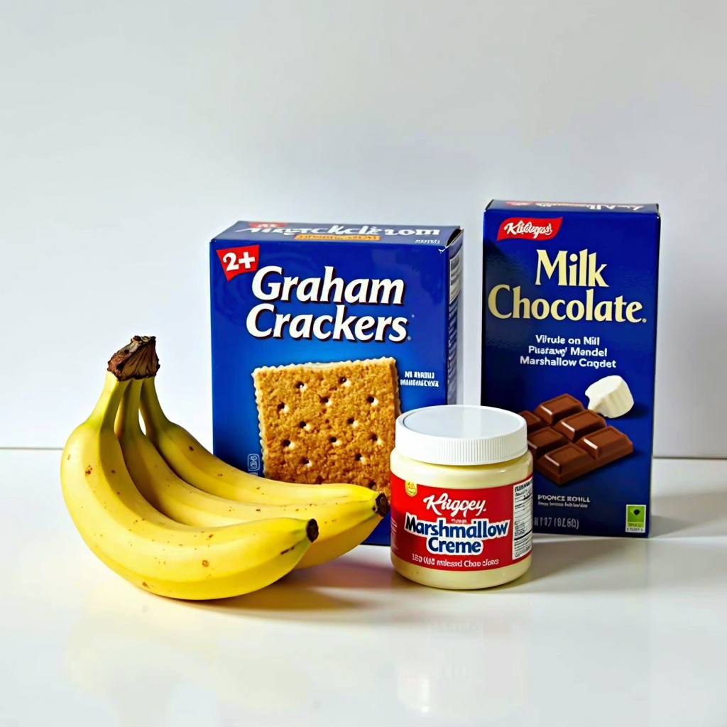 Grilled Banana Smores Ingredients