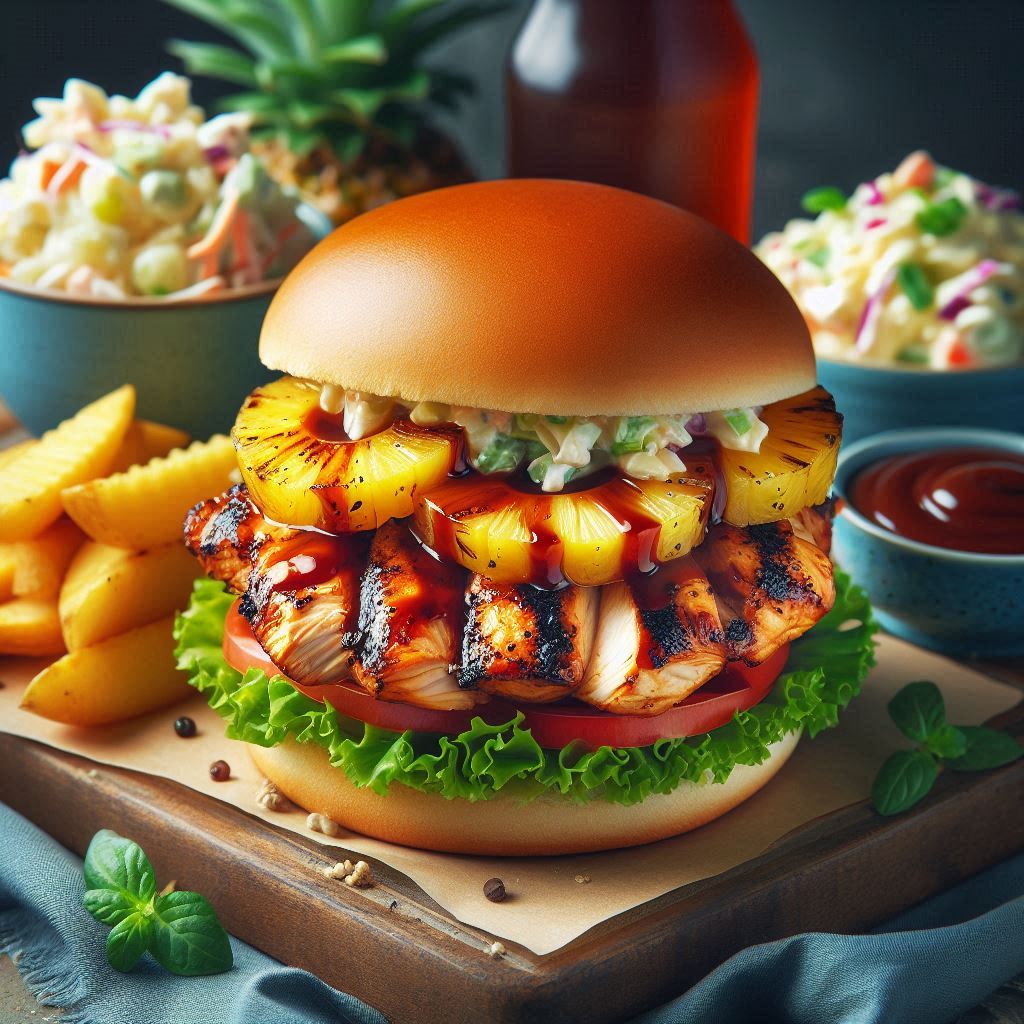 Hawaiian BBQ Chicken Sandwich.
