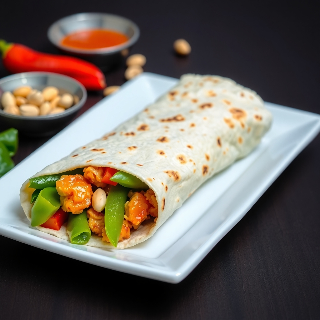 Kung Pao Chicken Wrap Kung Pao Chicken Wrap