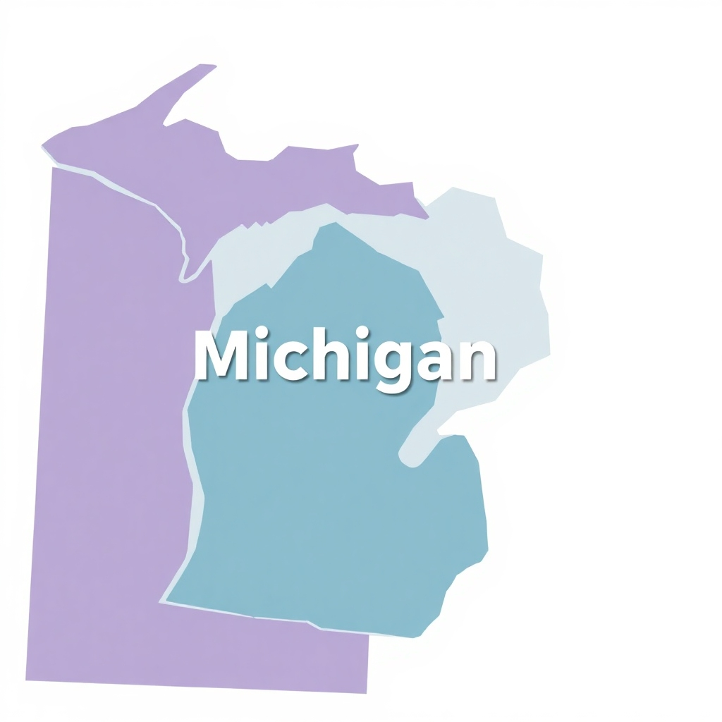 Michigan State Map Michigan State Map