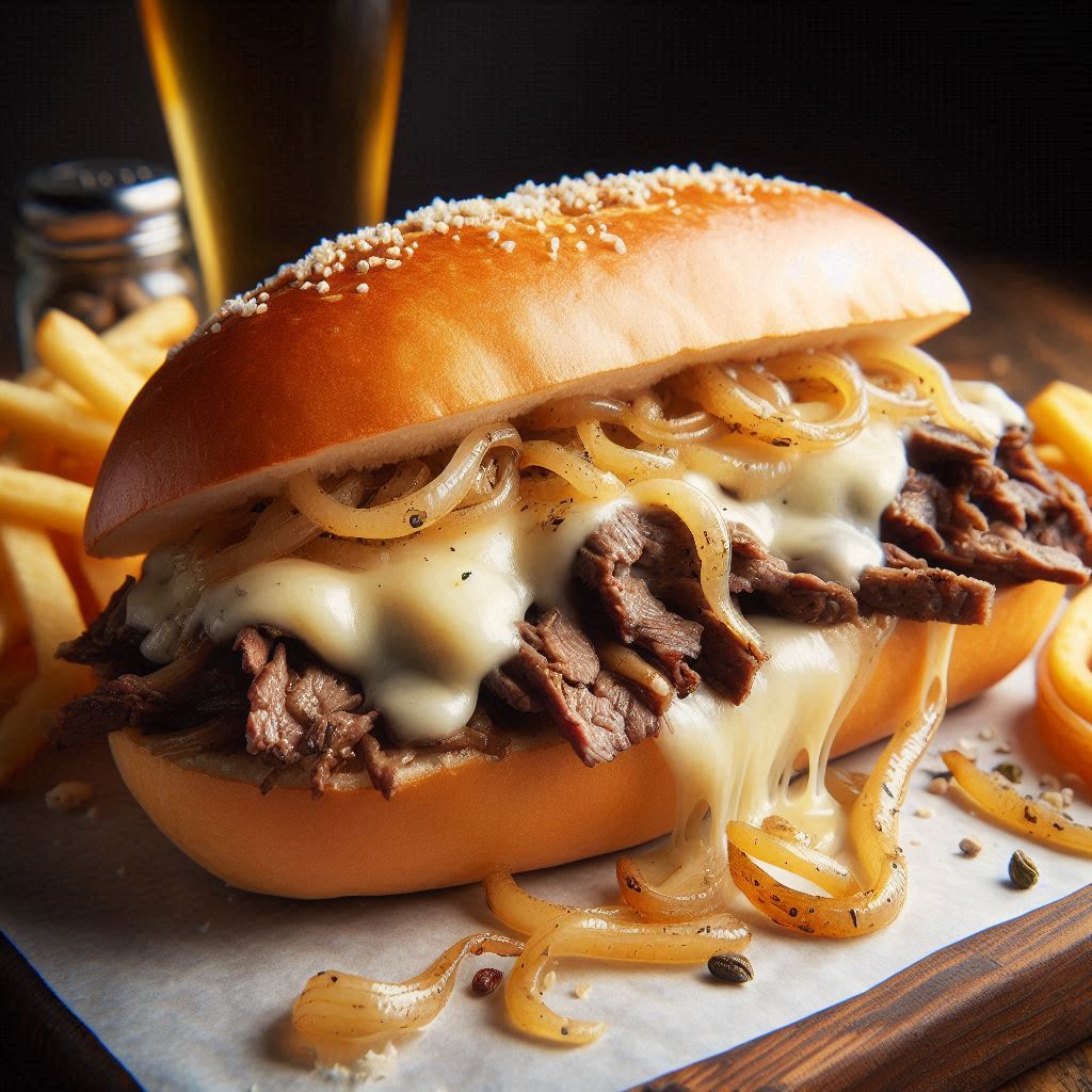 Philly Cheesesteak with Carmelized Onions