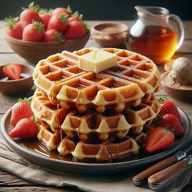 Plate of waffles