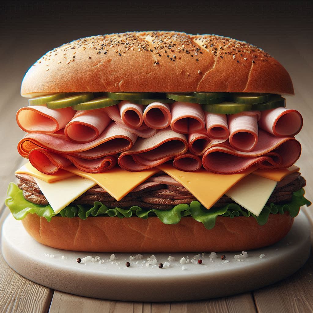 Roast Beef Ham and Turkey Sandwich