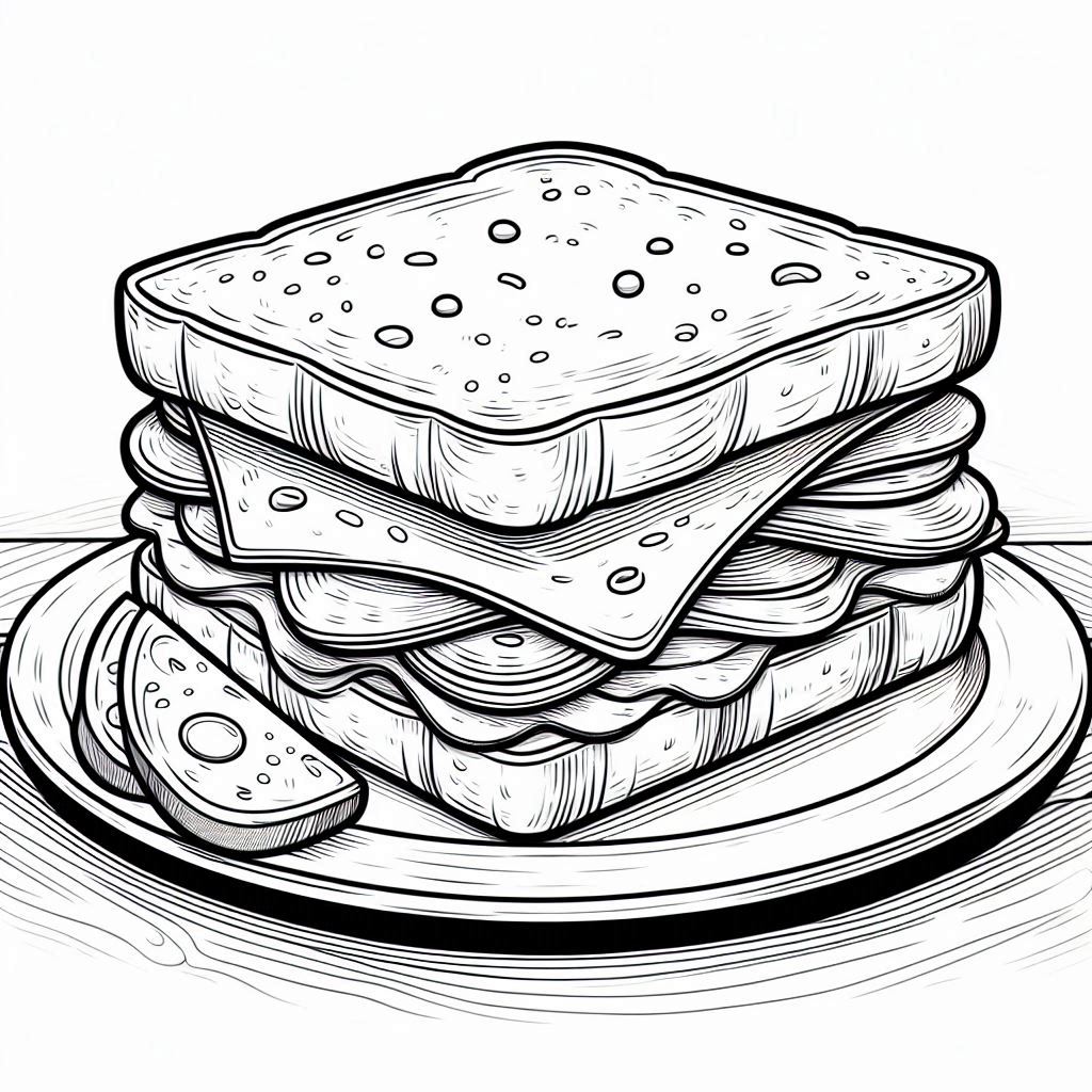 Coloring Book Ham n Cheese