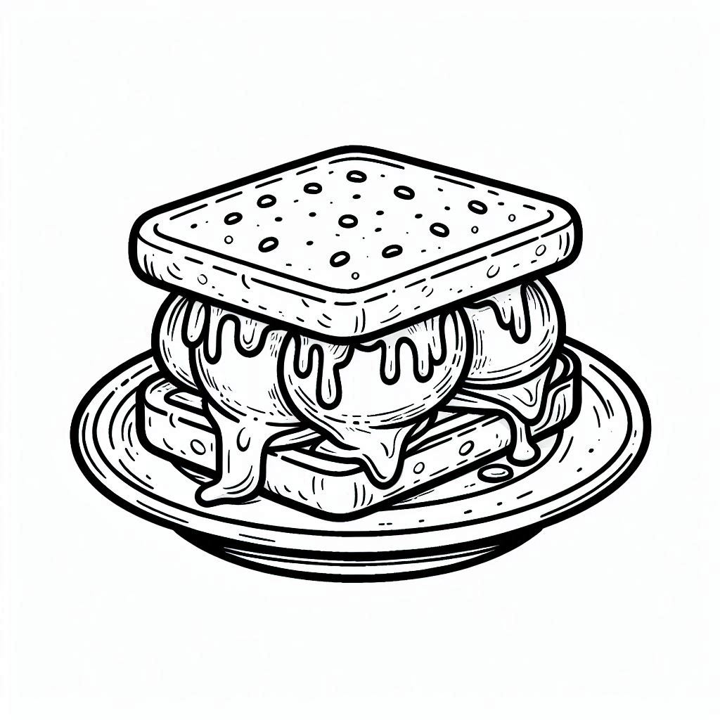 Coloring Book Ice Cream Sandwich