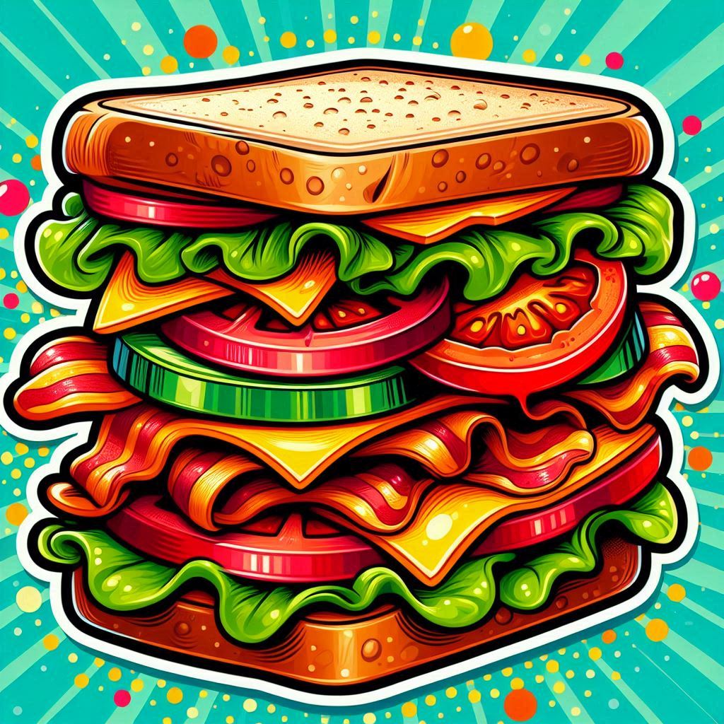 Sandwich Sticker Clipart