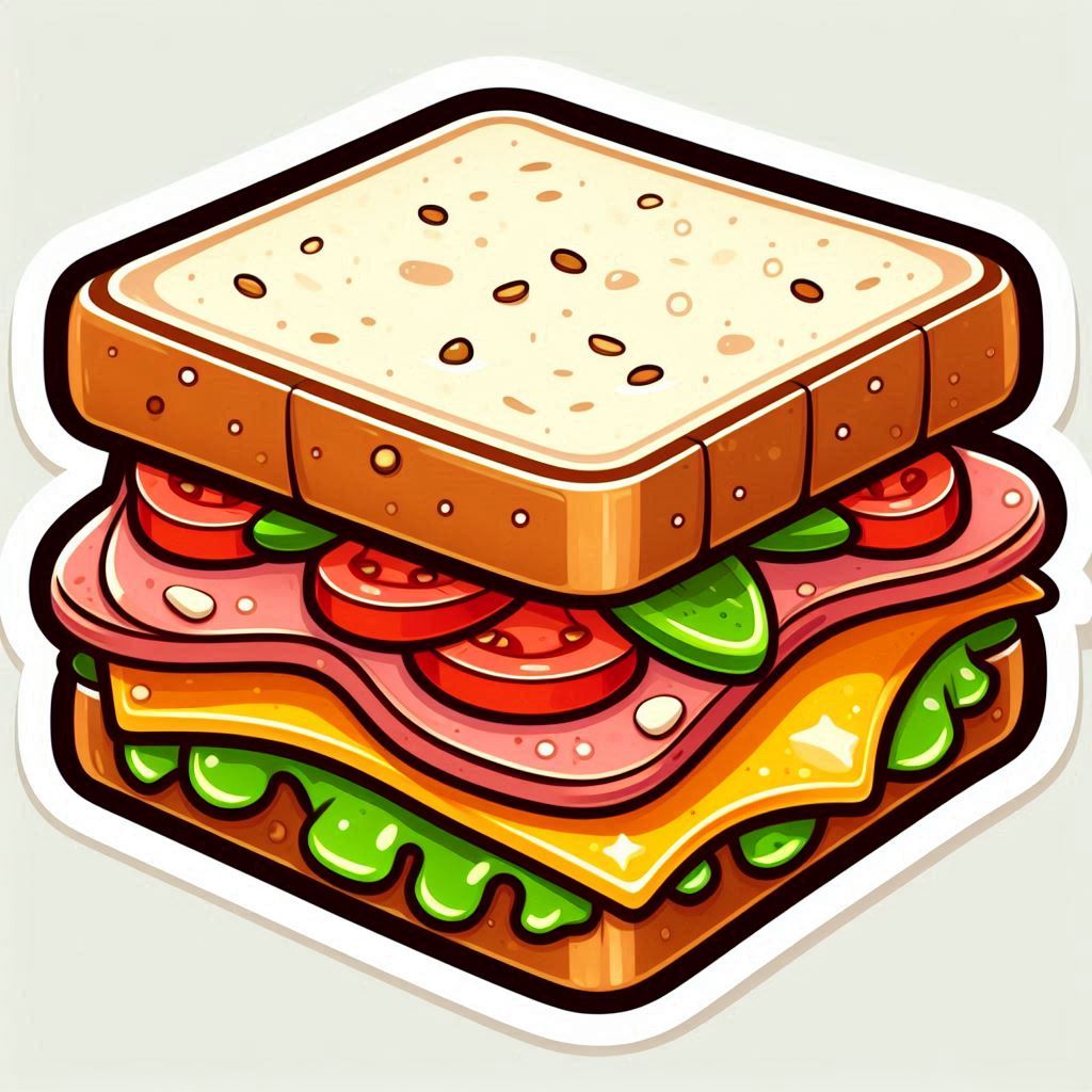 Sandwich Clipart Sticker