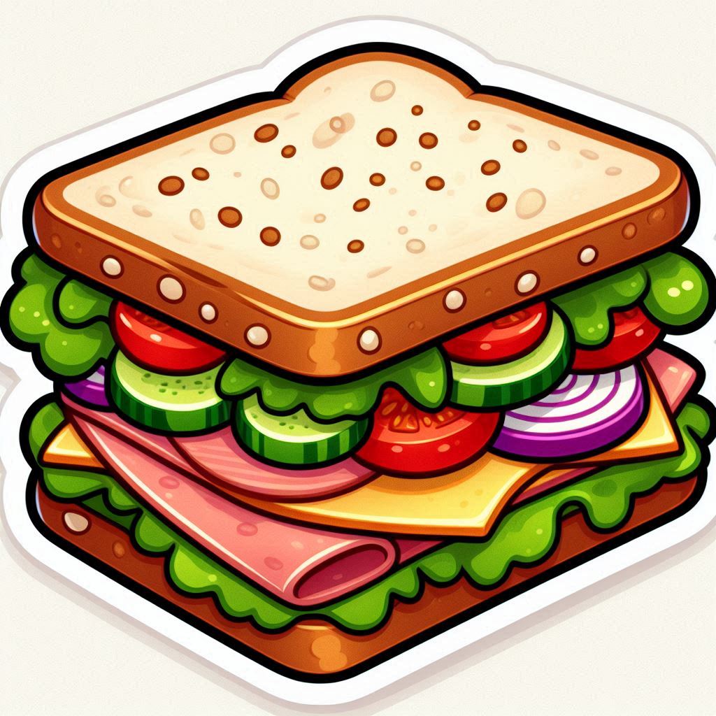 Sandwich Clipart Sticker