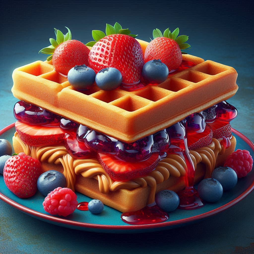 Waffle PB&J Sandwich